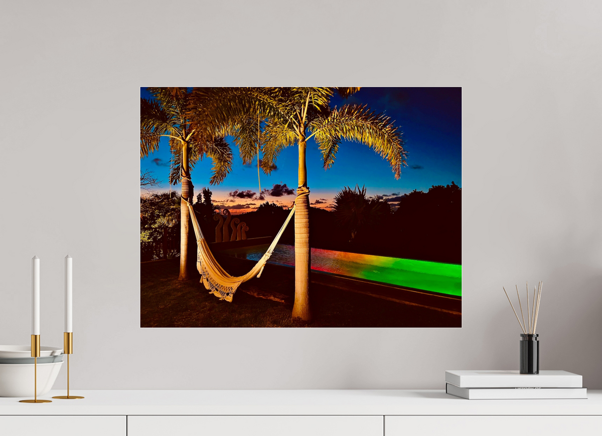 60 x 45 cm, Photo Print Under Acrylic Glass Caribbean Dusk