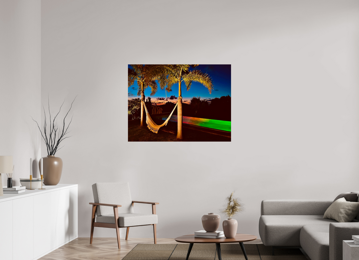 120 x 90 cm, Photo Print High Gloss Caribbean Dusk
