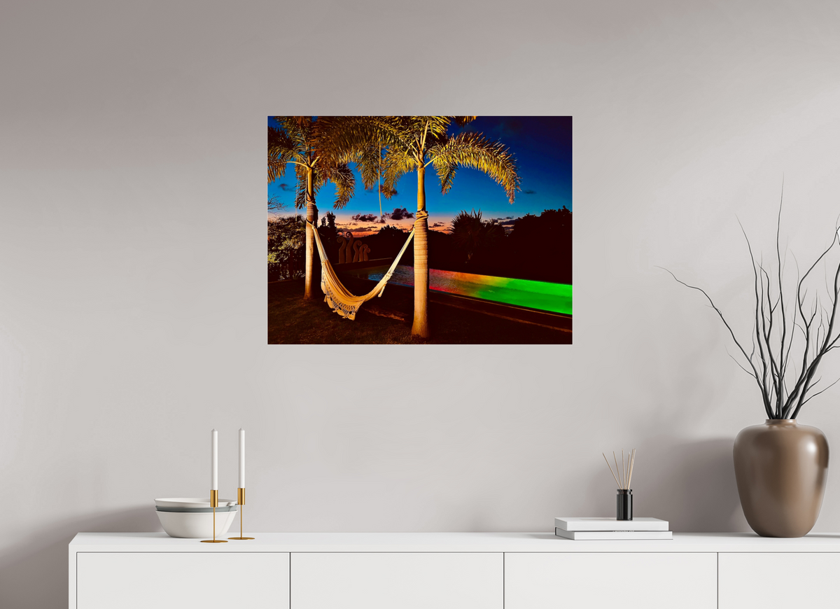 80 x 60 cm, Photo Print Under Acrylic Glass Caribbean Dusk