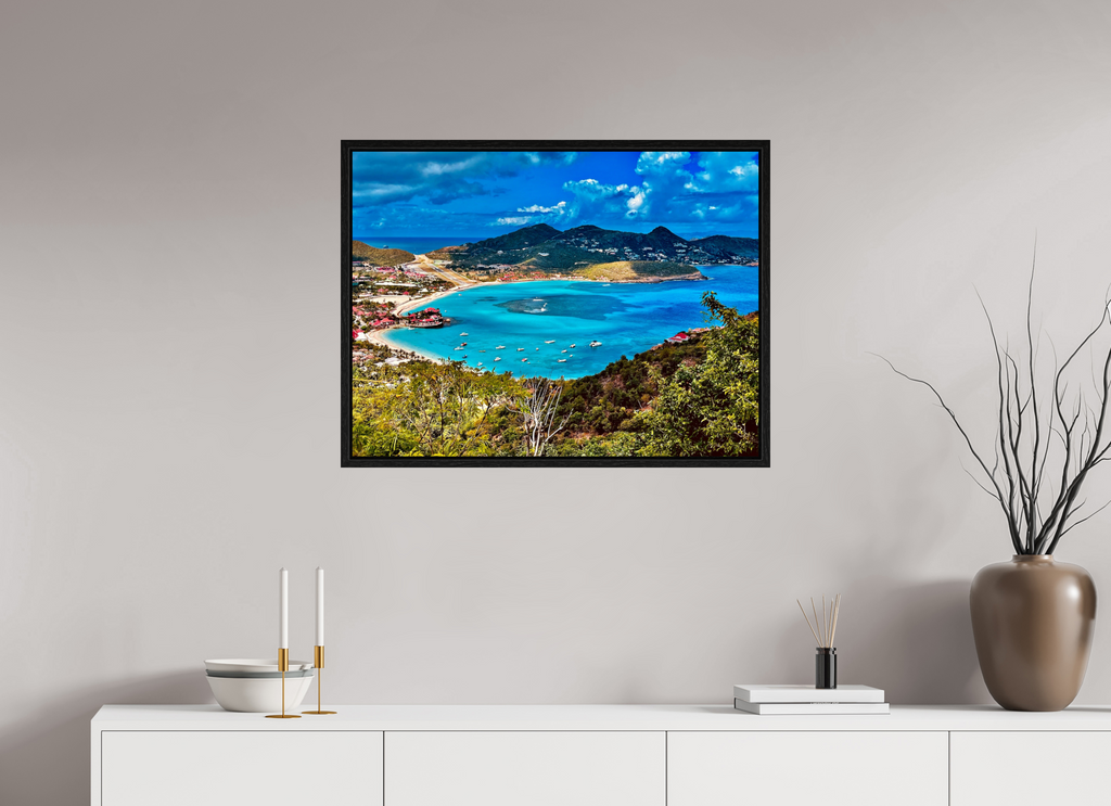 80 x 60 cm, Floater Frame Runway To Paradise